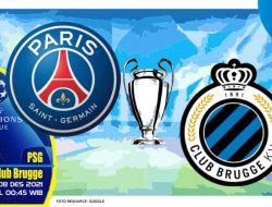 Prediksi PSG vs Club Brugge, 08 Desember 2021