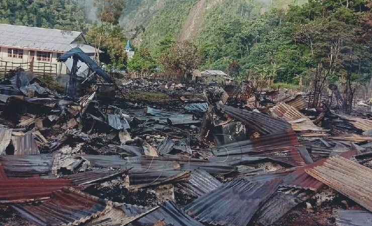 KKB Lakukan Penembakan Dan Pembakaran Di Baya Biru, Paniai