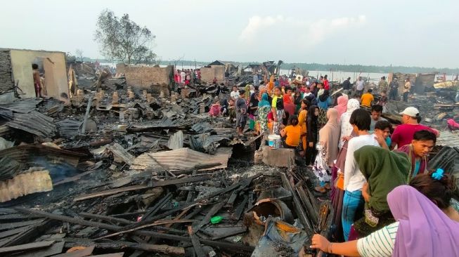 Puluhan Rumah di Asahan Sumut Terbakar