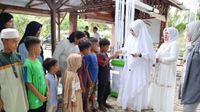 Halal Bihalal, Ketua Bhayangkari Palas Santuni Anak Yatim