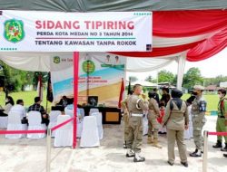 Dinkes Medan Lakukan Razia dan Sosialisasi Penerapan Perda KTR 10 Warga Diberikan Sanksi Tipiring