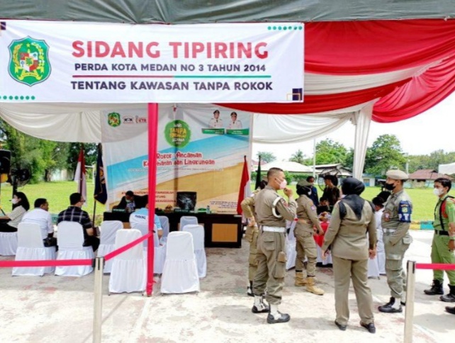 Dinkes Medan Lakukan Razia dan Sosialisasi Penerapan Perda KTR 10 Warga Diberikan Sanksi Tipiring