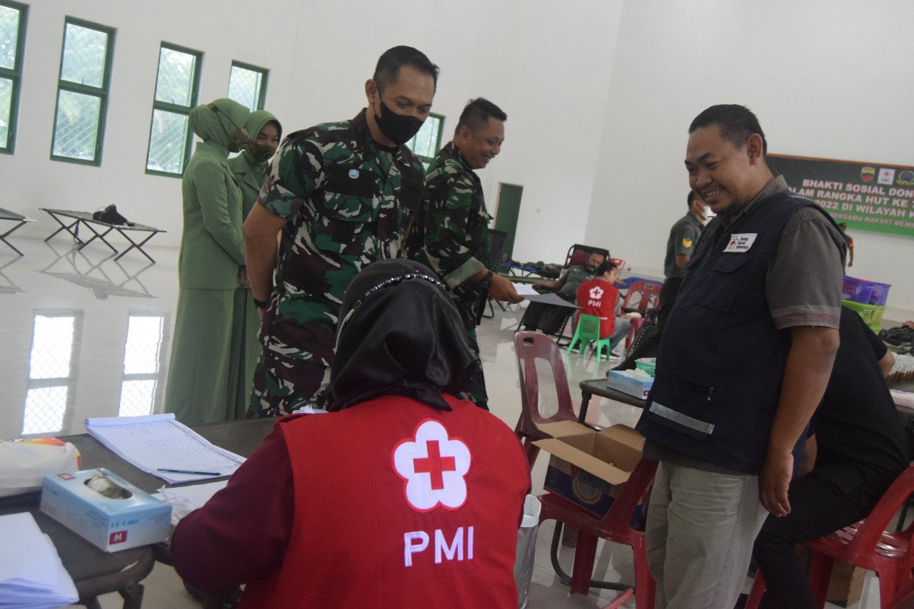 Kodim 0204 DS Gelar Donor Darah Sambut HUT ke-72 Kodam I BB
