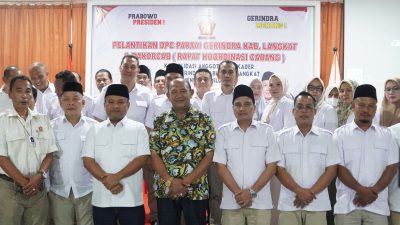 Plt Bupati Langkat Hadiri Pelantikan Gerindra Langkat