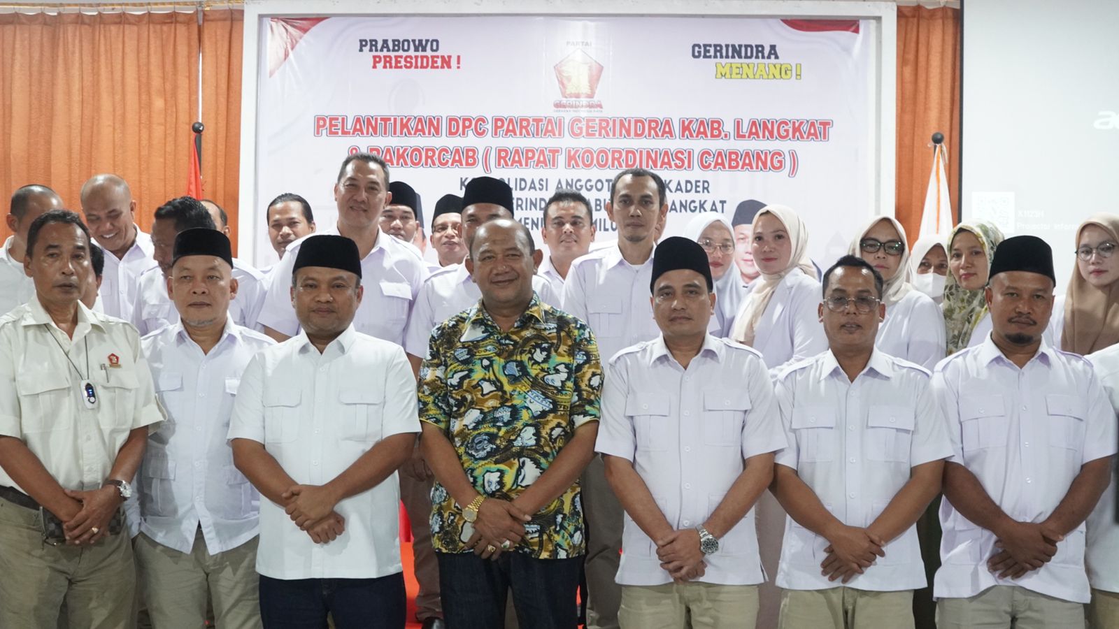 Plt Bupati Langkat Hadiri Pelantikan Gerindra Langkat