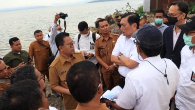 Rencanakan Boat Race F1H20 Luhut Panjaitan Tinjau Beberapa Lokasi di Toba