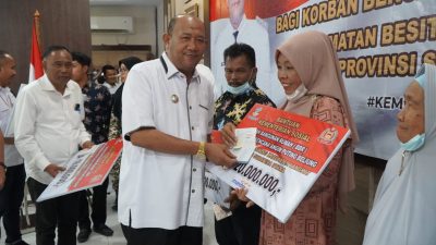 Plt Bupati Langkat Bantu 24 Warga Korban Bencana Alam