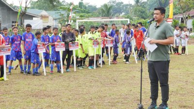 Buka Turnamen U 13 Di Medan Tuntungan Bobby Harap Generasi Muda Jauhkan dari Narkoba