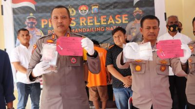 Polres Madina Ringkus 4 Pengedar Sabu