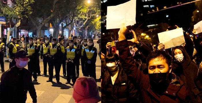 Polisi di China Gantung Kaki dan Seret Pedemo Anti-Lockdown