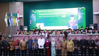 Wali Kota Binjai Hadiri Pengukuhan Guru Besar Tetap Rektor Universitas Sumatera Utara