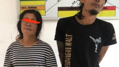 Boru Sinaga dan teman prianya diamankan karena diduga menjual sabu-sabu.(Istimewa/NON-STOP.id)