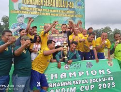 Ijeck FC Jadi Juara Turnamen Sepak Bola U-40 Dandim 0203/Lkt Cup