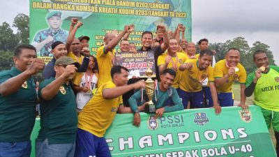 Ijeck FC Jadi Juara Turnamen Sepak Bola U-40 Dandim 0203/Lkt Cup