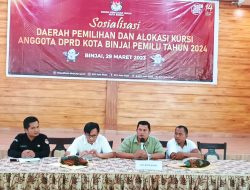 Sosialisasi Tahapan Penyusunan Daerah Pemilihan dan Alokasi Kursi Pemilu 2024 di Kota Binjai