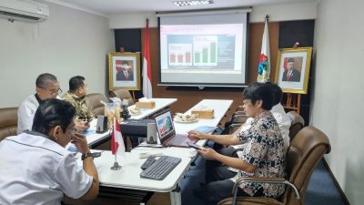 Pj Wali Kota Tebingtinggi Muhammad Dimiyathi SSos MTP berbagi pengalaman dan pengetahuan terkait inovasi unggulan Pemko Tebingtinggi di Jakarta, Rabu (15/03/2023).(Bekti/NON-STOP.id)