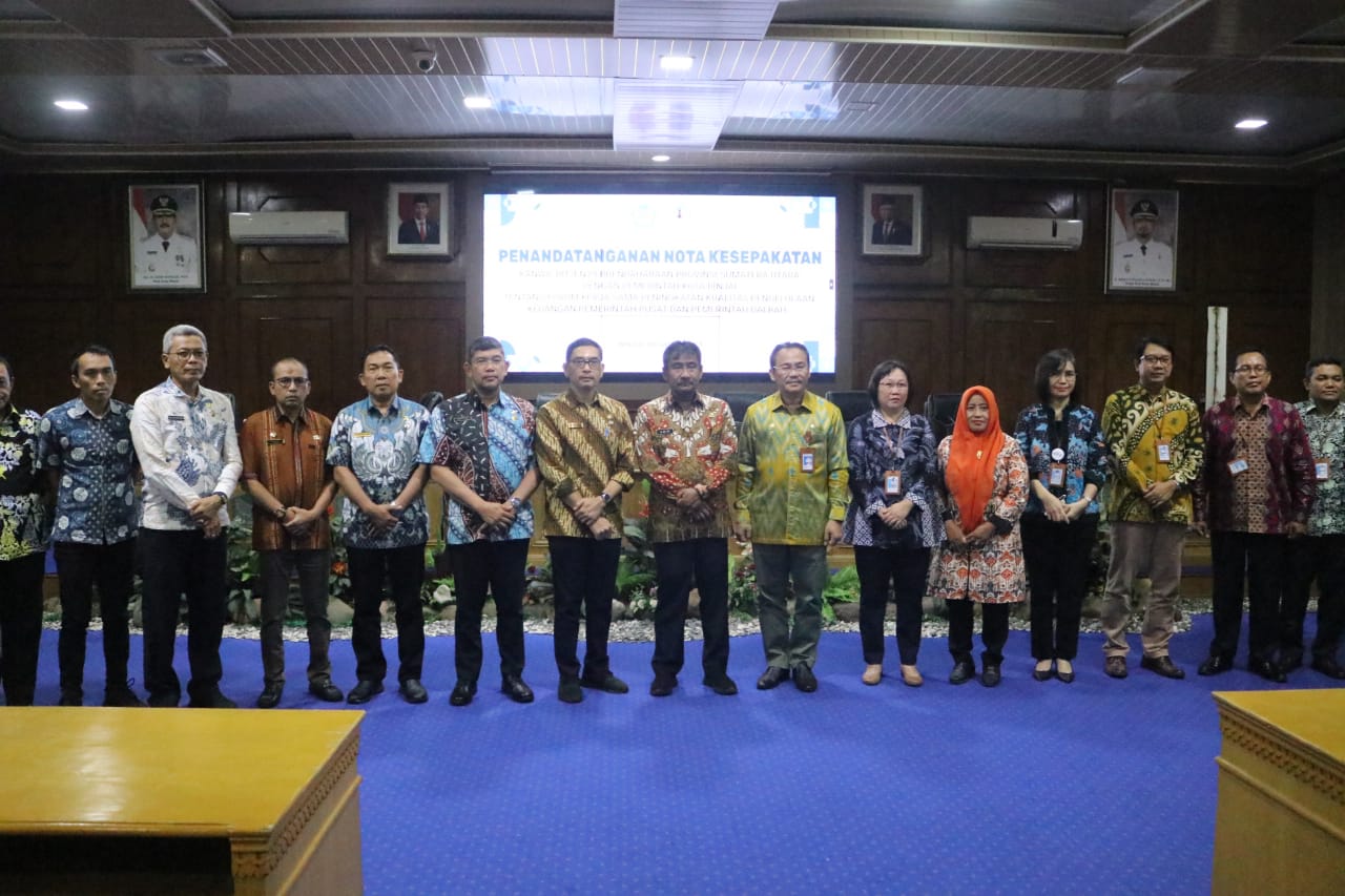 Penandatanganan Nota Kesepakatan Pemko Binjai Dengan Kantor Wilayah Direktorat Jenderal Perbendaharaan Provinsi Sumatera Utara