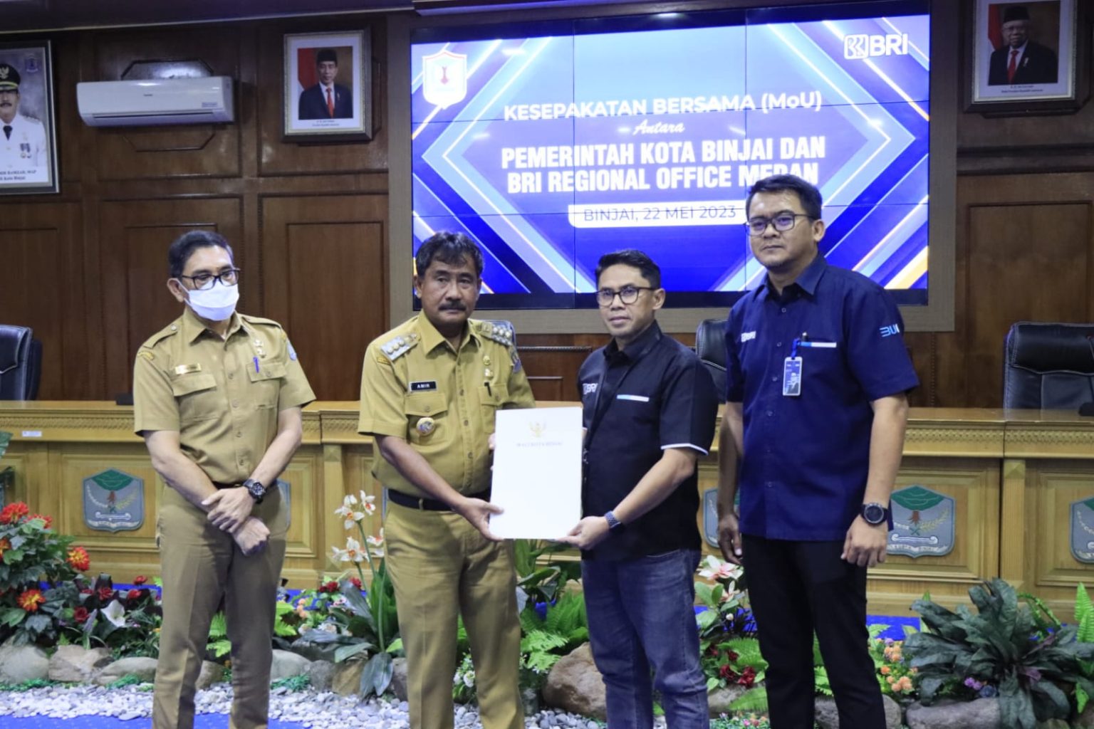 Pemko Binjai Tandatangani MoU dan PKS Dengan PT. BRI (Persero)