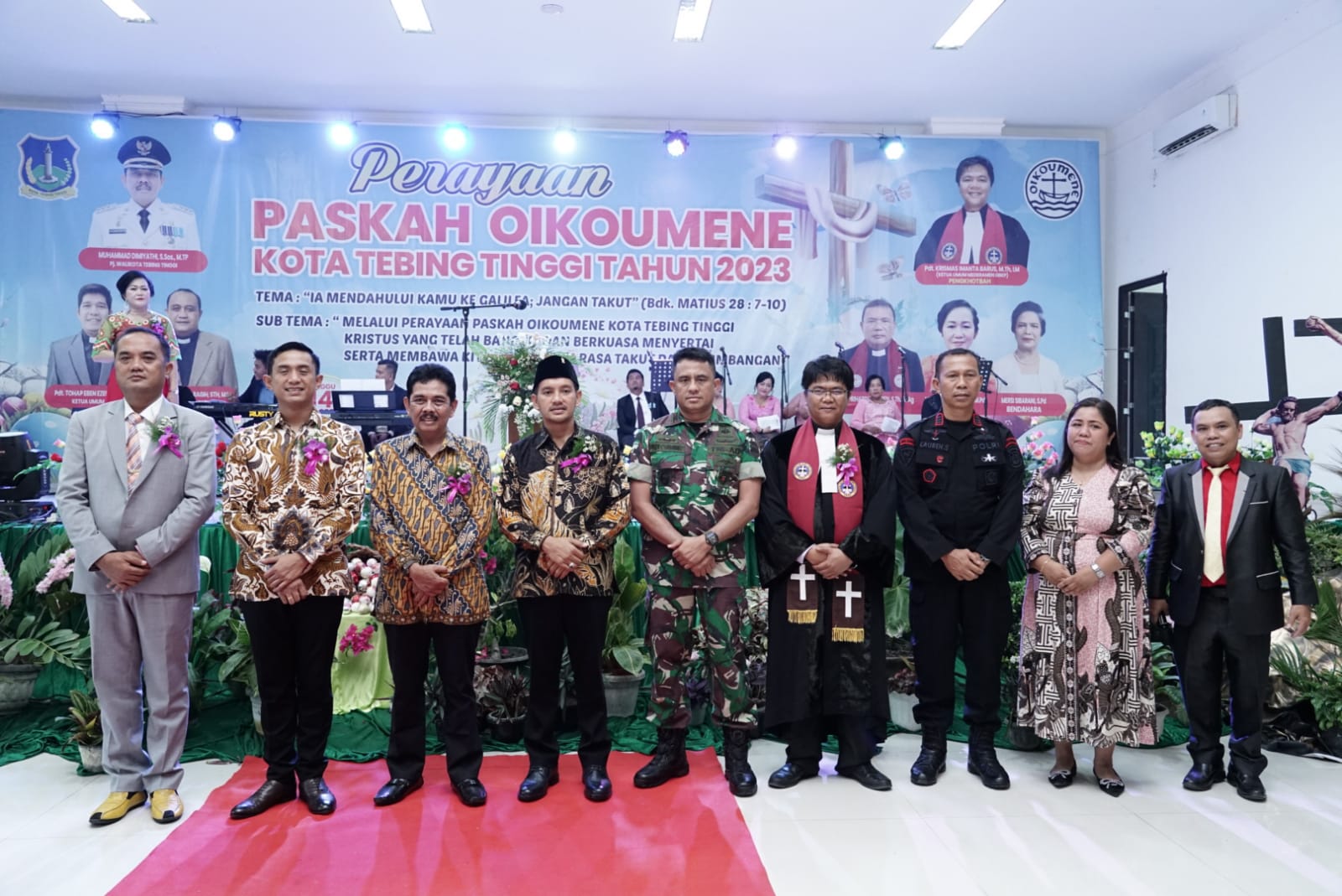 Hadiri Perayaan Paskah Oikumene Kota Tebing Tinggi, Pj Wali Kota Beri Pesan Jaga Persatuan