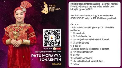 Mari Dukung “Ratu Morayya Fonaentin” Menangkan Puteri Anak Indonesia 2023