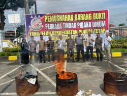Pemko Binjai Ikuti Pemusnahan Barang Bukti Tindak Pidana Umum Bersama Kejari Binjai