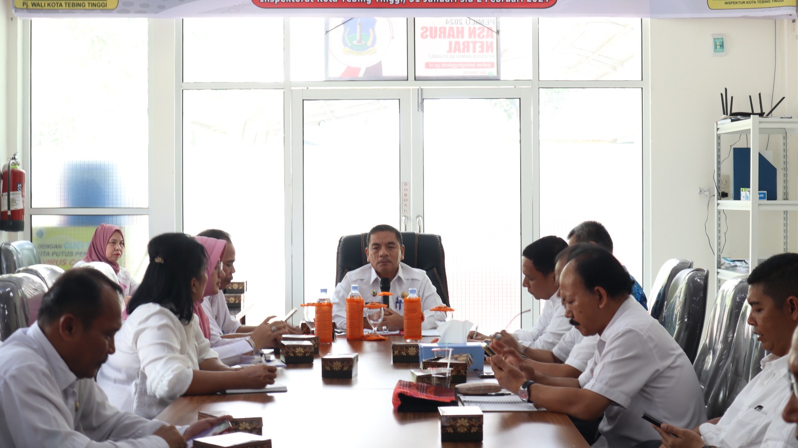 Pemerintah Kota (Pemko) Tebing Tinggi melalui Inspektorat menggelar Risk Assessment Menghindari Fraud untuk Mencapai Indeks Efektivitas Pengendalian Korupsi (IEPK) Level 3 dalam Pencegahan Tindak Pidana Korupsi di Lingkungan Pemerintah Kota Tebing Tinggi, Rabu (31/1) di Gedung Kantor Inspektorat Kota Tebing Tinggi.