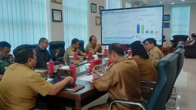 Pj. Wali Kota Tebing Tinggi Bersama Stakeholder Terkait Ikuti Rakor Pengendalian Inflasi Daerah Secara Virtual