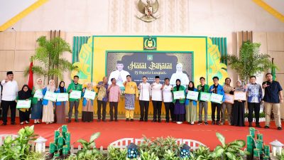 Jalin Silaturahmi, Wali Kota dan Wakil Wali Kota Binjai Hadiri Halalbihalal Pemkab Langkat