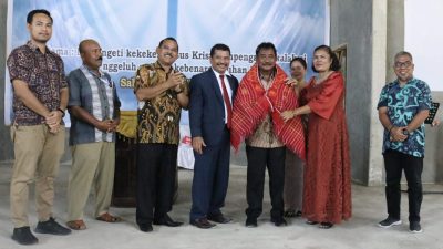 Dukung Pembangunan GBKP Tanah Merah, Pemko Binjai Serahkan Bantuan Dana Hibah