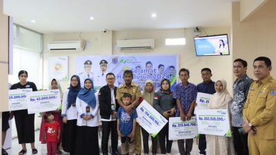 Peringati Hari Buruh, Pemko Binjai Bersama BP Jamsostek Berikan Santunan Kepada Ahli Waris