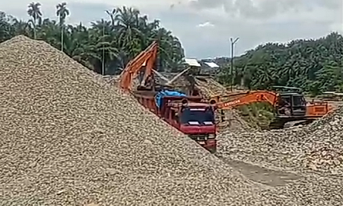 Oknum Brimob Bekingi Galian C Ilegal di Langkat