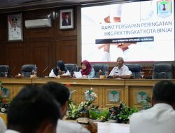 Asisten Pemerintahan Binjai Aldi Agustian, S.Sos Bersama Ibu Kadis P3AM Memimpin Rapat Persiapan Peringatan HKG PKK KE 52 tahun Tingkat Kota Binjai