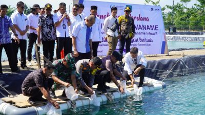 Pj. Bupati Langkat Resmikan Klaster Budidaya Udang Vaname