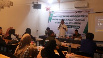 DPMPTSP Gelar Bimtek/Sosialisasi Implementasi Perizinan Berusaha Berbasis Risiko dan Pengawasan Perizinan Berusaha Berbasis Risiko
