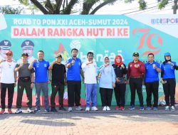 Semarak Sambut HUT RI Ke-79, Pemko Binjai Gelar Senam Bersama dan Turnamen Bola Voli
