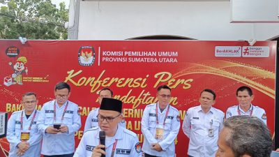 KPU Sumut Pastikan Dua Paslon Maju di Pilgubsu 2024