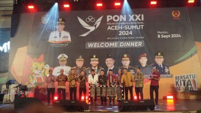 Wali Kota Binjai Hadiri Welcome Dinner PON XXI Sumut