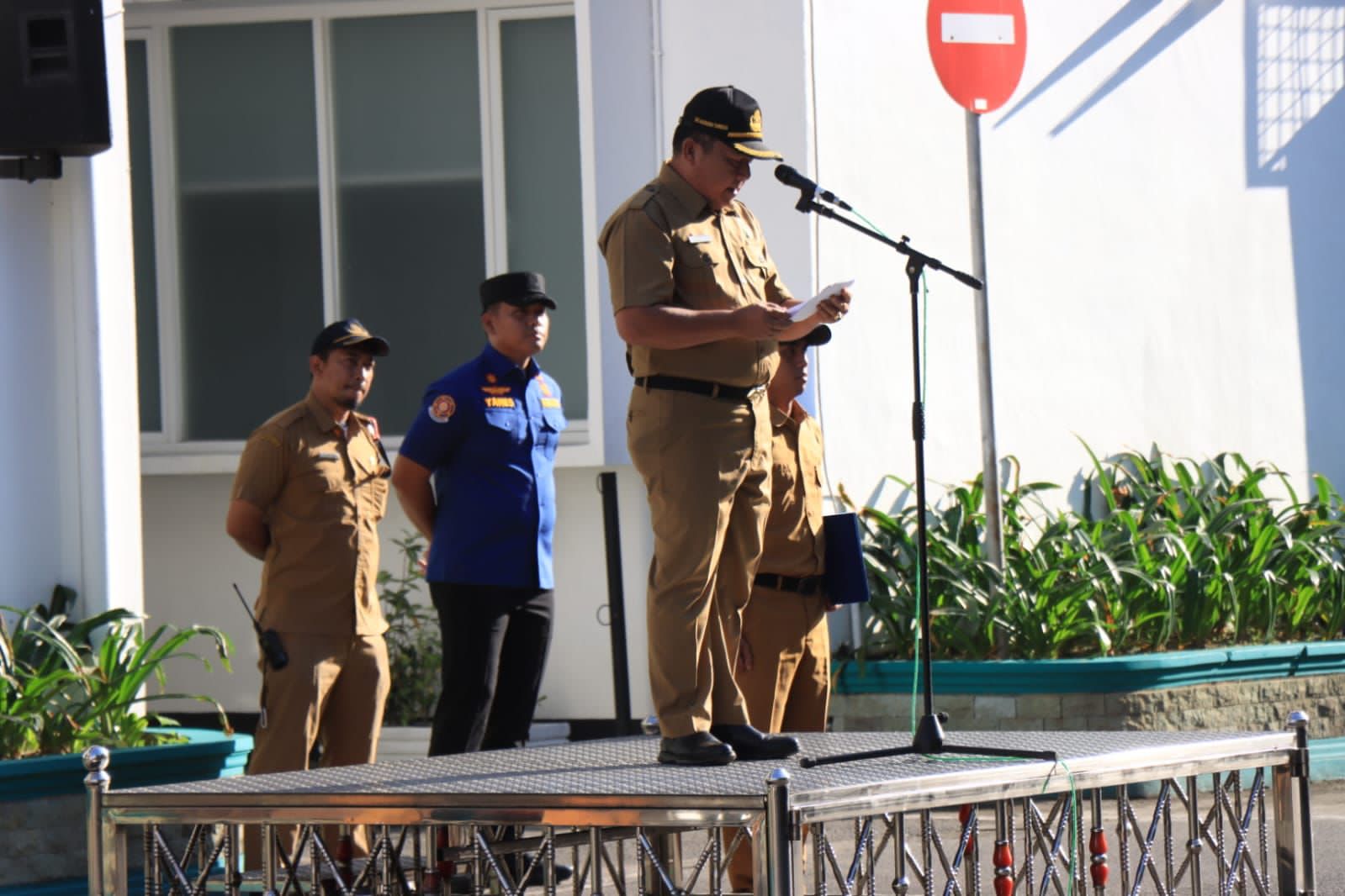 Staf Ahli Wali Kota Pimpin Apel Gabungan Pemerintah Kota Binjai
