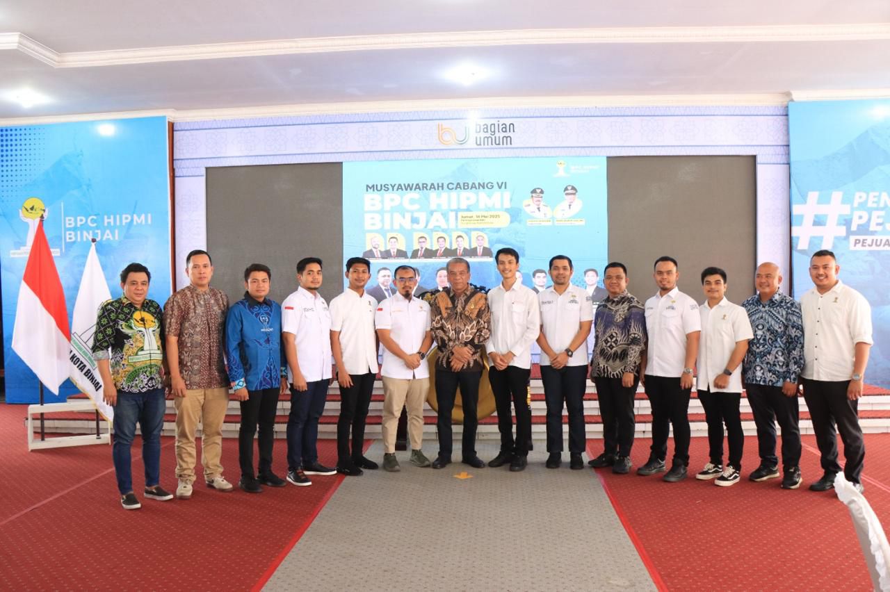 Hadiri Muscab BPC HIPMI, Sekdako Binjai Ajak Sinergi Dengan Pemko Binjai Untuk Tingkatkan Perekonomian Kota