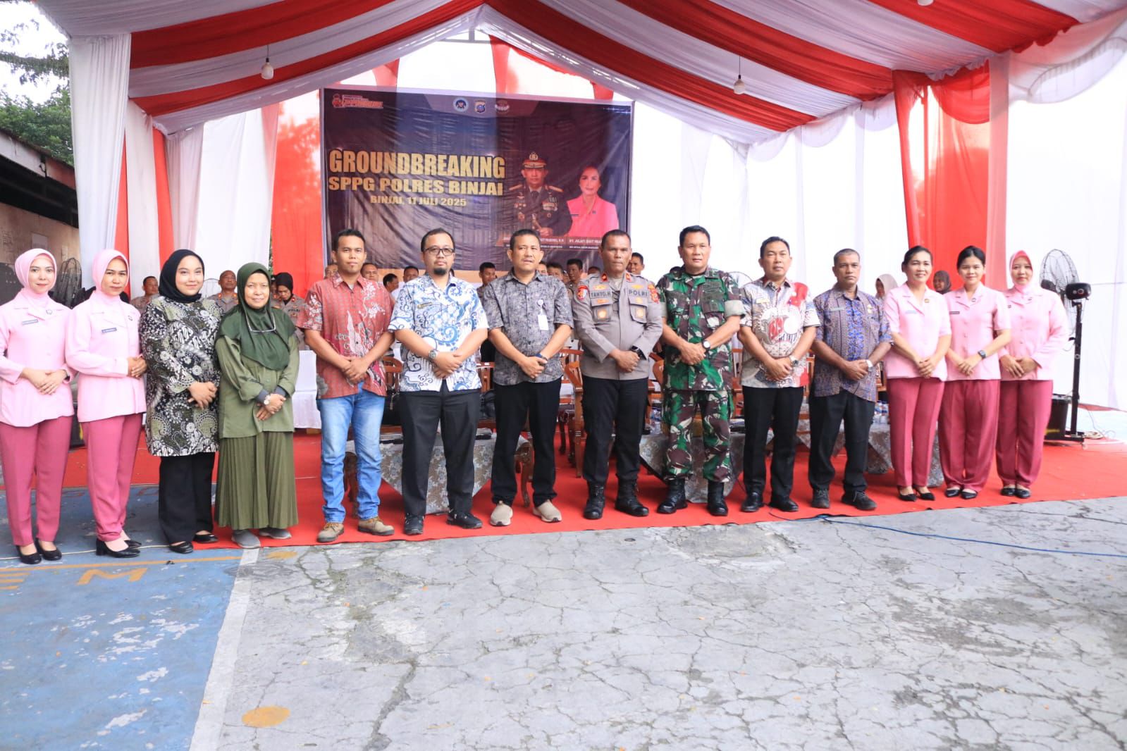 Dukung Pemenuhan Gizi, Pemerintah Kota Binjai Apresiasi Groundbreaking SPPG yang Digelar oleh Polres Binjai