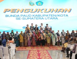 Pengukuhan Bunda PAUD, Bunda Literasi, dan Pengurus Dekranasda se-Sumut Masa Bakti 2025–2030