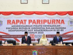 Rapat Paripurna DPRD Kota Binjai Mendengarkan Pidato Kenegaraan Presiden RI Dalam Rangka HUT Ke-80 Kemerdekaan RI