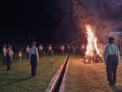 Api Unggun Jambore Cabang X, Kwarcab Kota Binjai Gaungkan Semangat Persatuan
