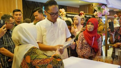 Wali Kota Medan Rico Waas saat menghadiri acara Learning Event Program Financial Inclusion for Women Entrepreneur, di Grand Ballroom Universitas Prima Indonesia, Minggu (27/9/2026).
